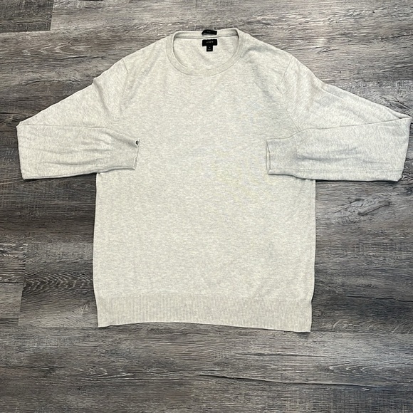 JCrew Men's Gray crew neck cashmere blend sweater - Picture 2 of 5